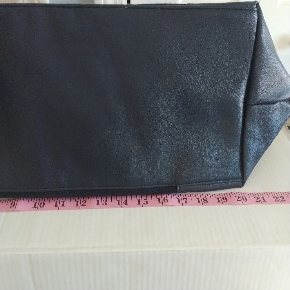 DSW Navy Felt Weekender Tote Luggage Travel Bag - Picture 6 of 11